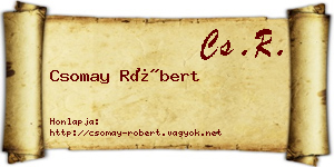 Csomay Róbert névjegykártya