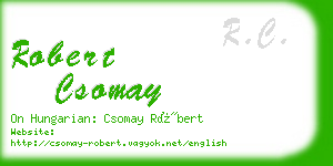 robert csomay business card